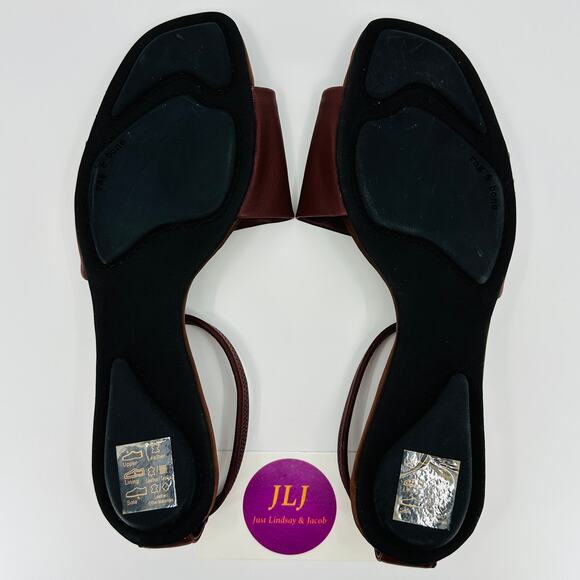 Rag & Bone Women's Ellory Rust Brown Foldable Ankle Strap Sandals Size 36/ 6 US - Picture 10 of 12